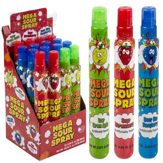 Mega Sour Spray Exclusive 3 oz 12" tall 16 ct