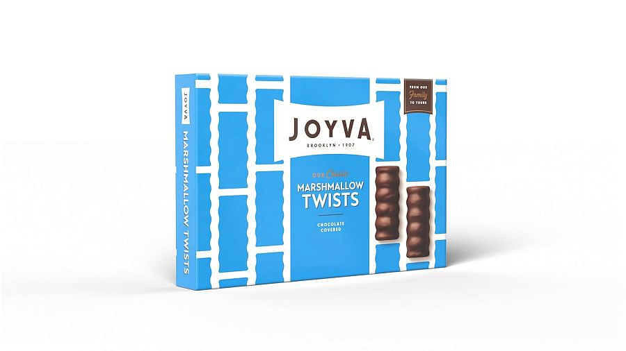JOYVA Chocolate Covered Vanilla Marshmallow Twists 5lb