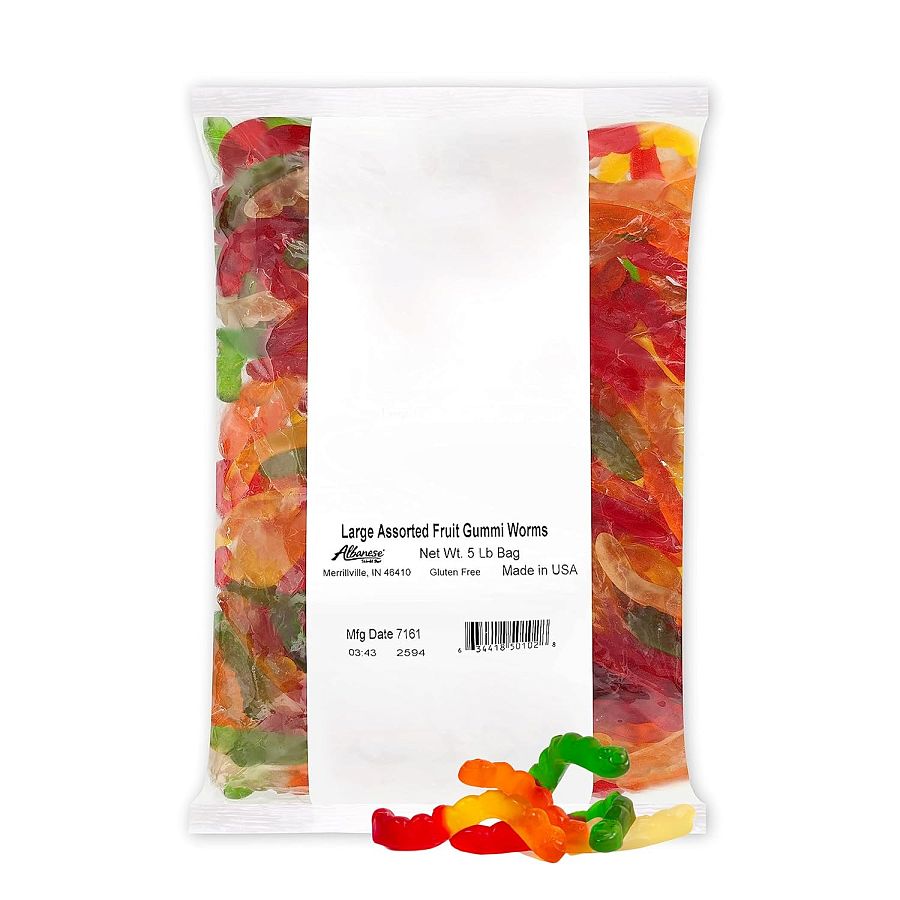 Albanese Large Assorted Worms 5 pound bag