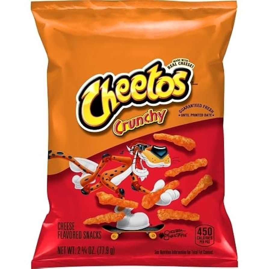 Frito Lay Cheetos Regular Cheese Crunchy Chips 2.75 oz 32 ct