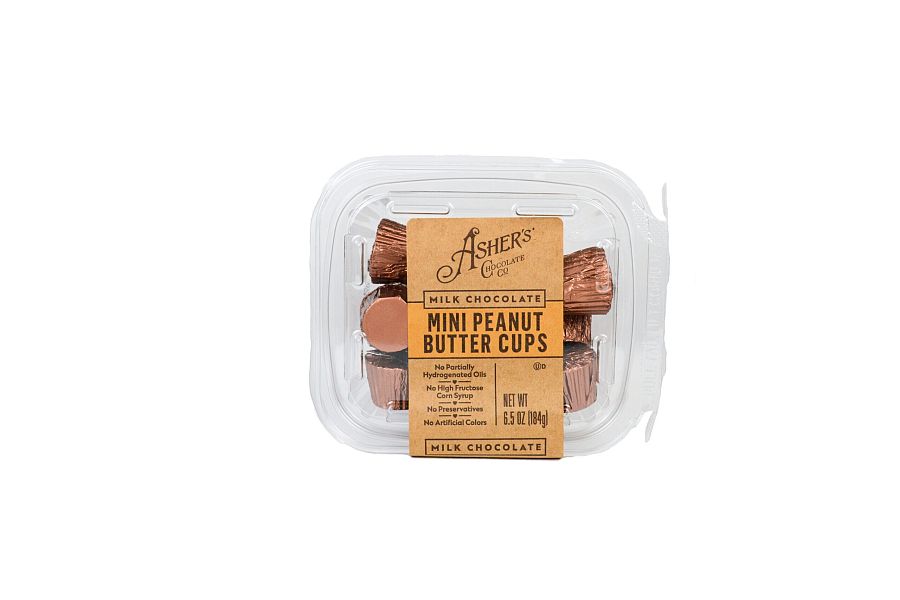 Asher's Milk Chocolate Mini Peanut Butter Cups Freshpack 6.5oz 6 Pack