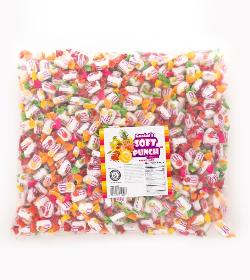 Gustaf's Assorted Soft Punch Fruit Chews 5 lbs