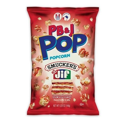 Candy Pop JIF  Peanut Butter & Strawberry Jelly Popcorn 5.25oz 12ct