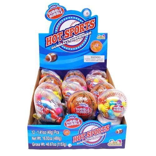 Kids Mania Gumball Dispenser Sports 12 Ct 1.41 Oz Tray