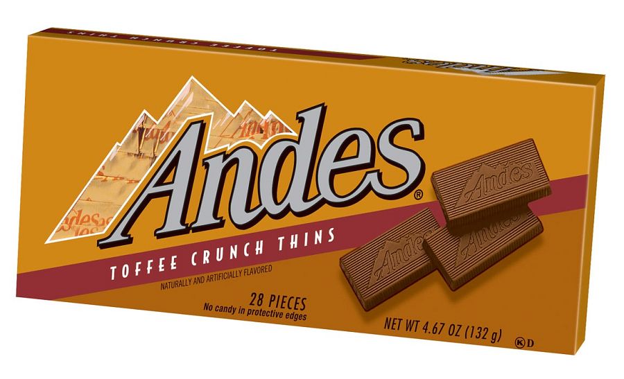 Andes Toffee Crunch Thins Tray Chocolate Box 4.67 oz 12 ct