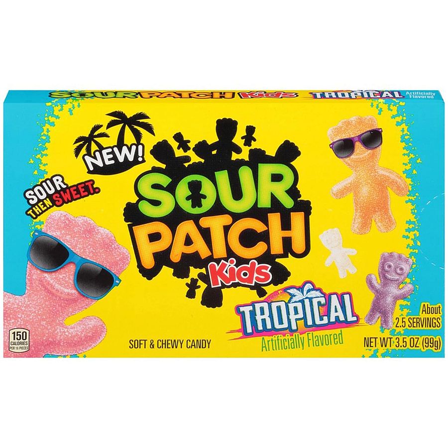 Sour Patch Kids Tropical 3.5 ounce 12 count theater box