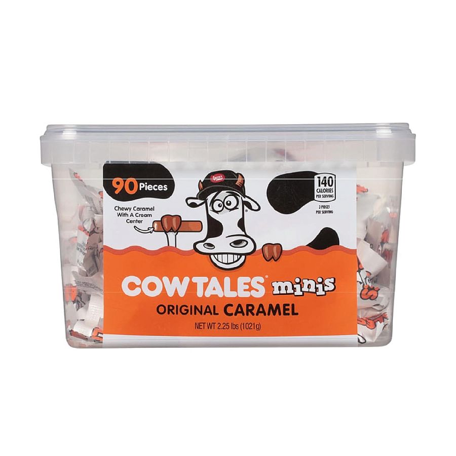 Goetze's Vanilla Cow Tales Minis 2.25 Pound Tub 90 Pieces