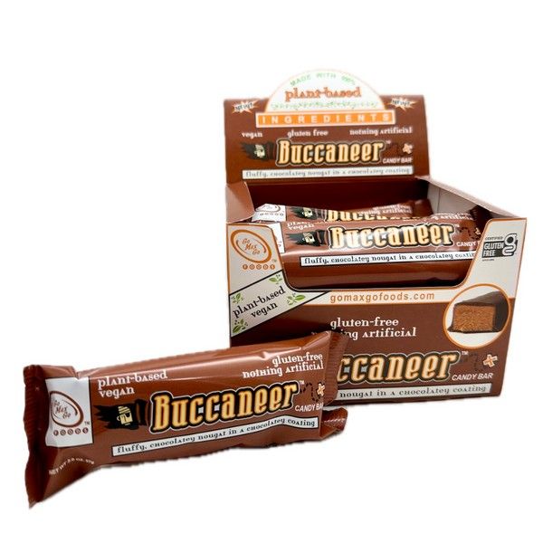 Buccaneer Chocolatey Fluffy Nougat Candy Bar Vegan 1.5 oz 12ct