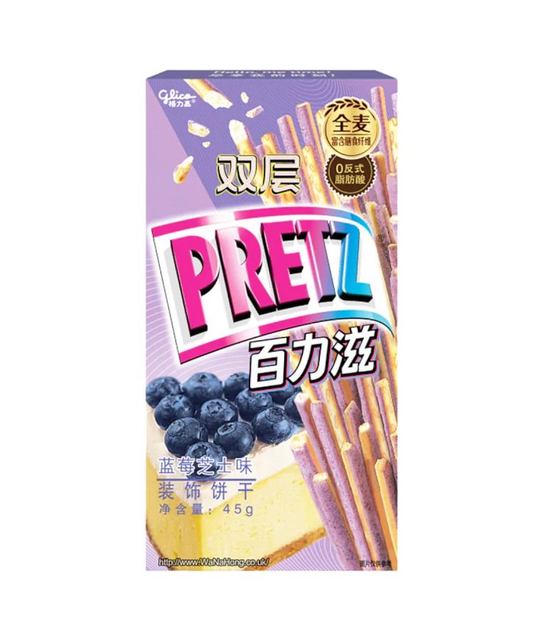 Glico Import Pretz Blueberry Cheesecake Pretzel Sticks 1.59oz 9 Pack