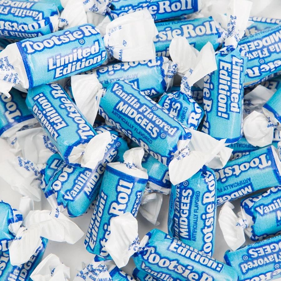 Tootsie Roll Vanilla Ones Midgees Chewy Candy  4 lbs