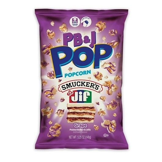 Candy Pop JIF  Peanut Butter & Grape Jelly Popcorn 5.25oz 12ct