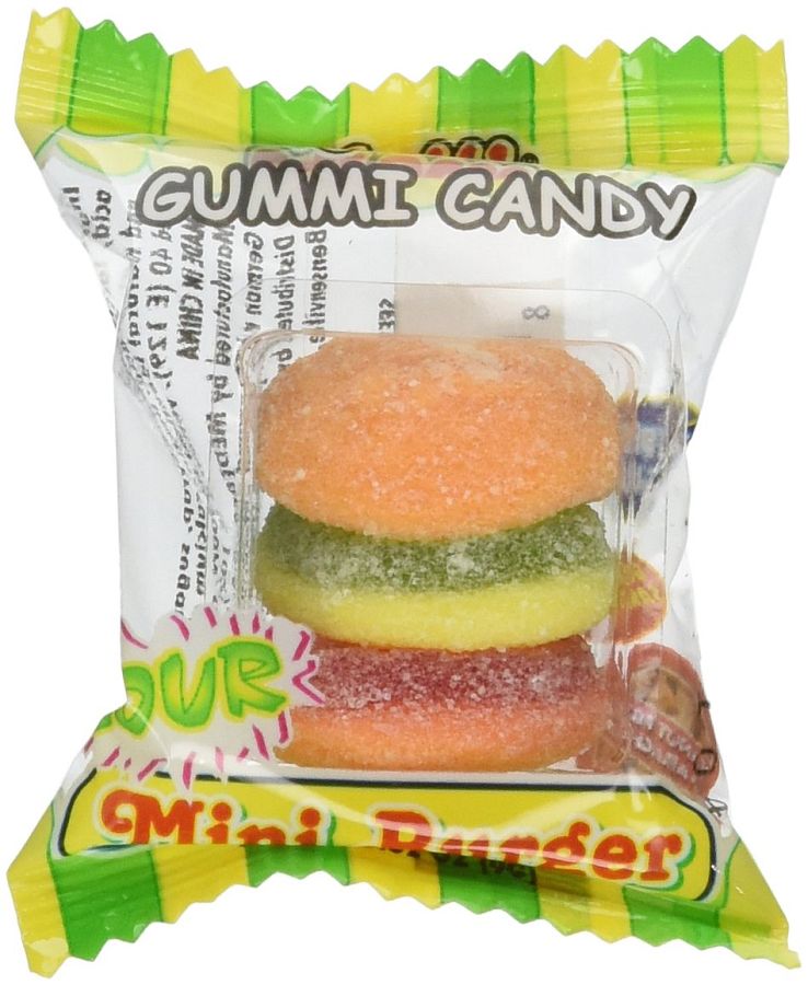 efrutti Sour Mini Burger Bulk 2 lb Bag 102 ct