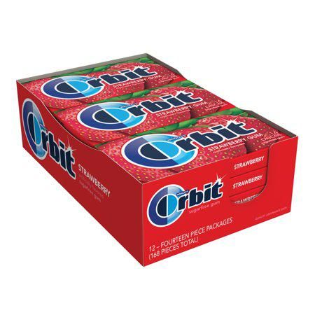 Orbit Strawberry Gum 12 Count 14 Pieces Each Tray