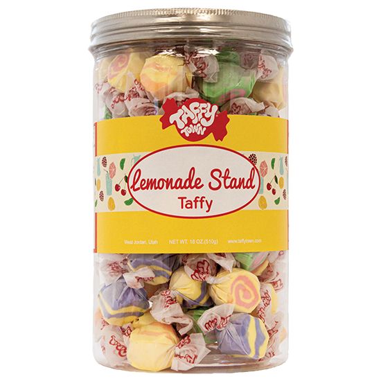 Taffy Town Lemonade Stand  Salt Water Taffy Jar 18oz