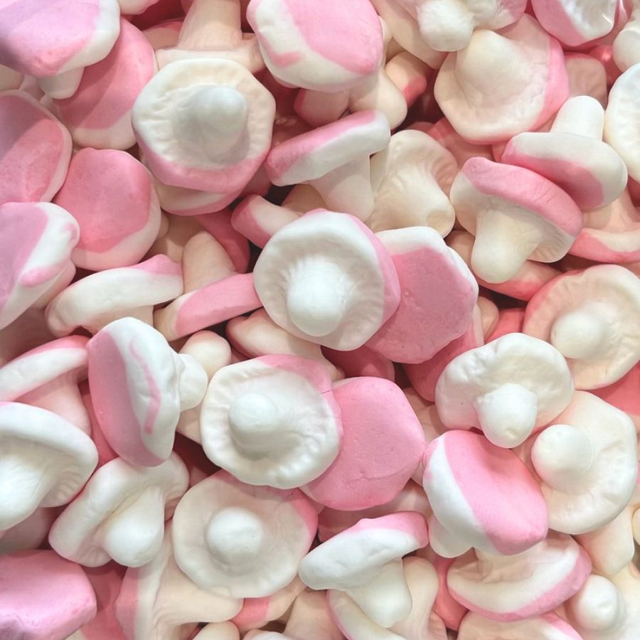 Malaco Swedish Vanilla Strawberry Mushroom Marshmallows 2lb