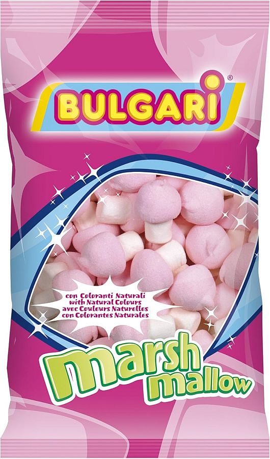 Bulgari Swedish Sugared Sour Strawberry Mushroom Marshmallows 2lb