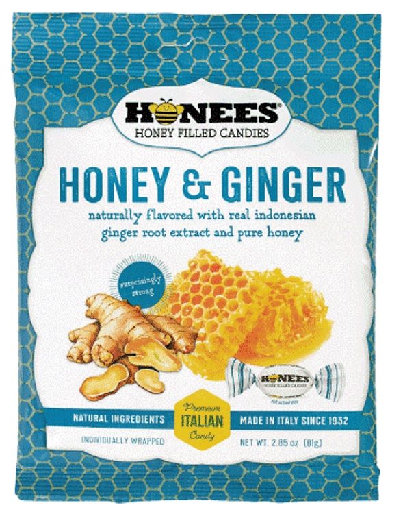 Honees Honey & Ginger Filled Caramel Candy 2.59oz 12 ct
