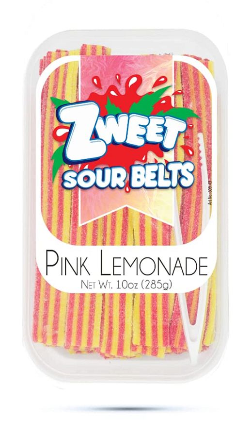 Zweet Gummy Pink Lemonade Sour Strips 3.75lb Total Kosher Parve