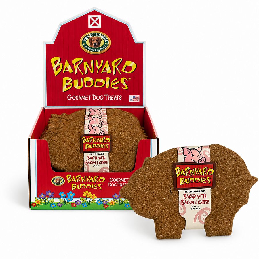 Bone Company Pig Shaped Bone Bacon & Cheese Dog Treats 2.3oz 18ct