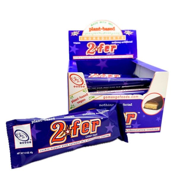 2 Fer Chocolatey Cookie Candy Bar Plant Based Vegan 1.5 oz 12ct