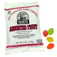 Claeys Hard Candies Assorted Fruit 6 Ounce 12 Count