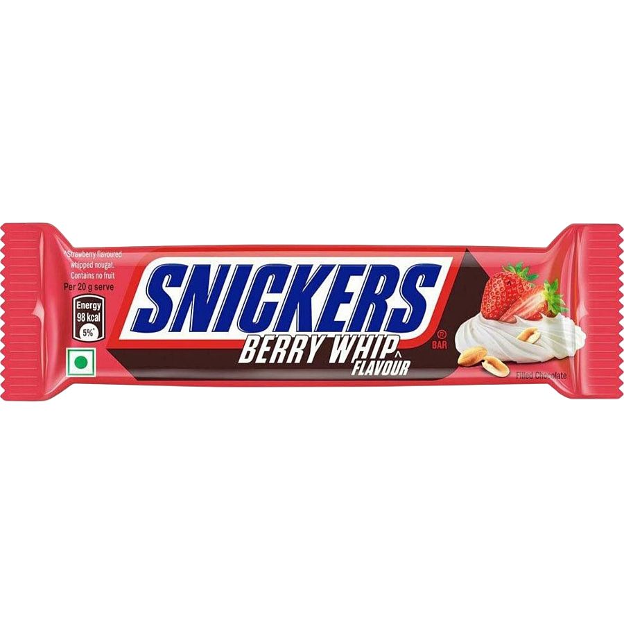 Snickers  Import Berry Whip Chocolate Peanut Bar 40g 15ct