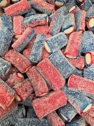 Skane Swedish Mini Dynamit Red White Blue Gummy Sticks 2.2 lb