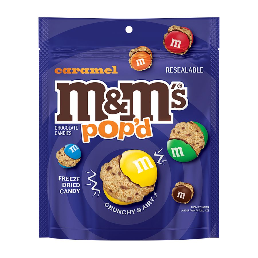 M&M'S Pop'd Caramel Chocolate Freeze Dry Candy 5.5 oz Bag