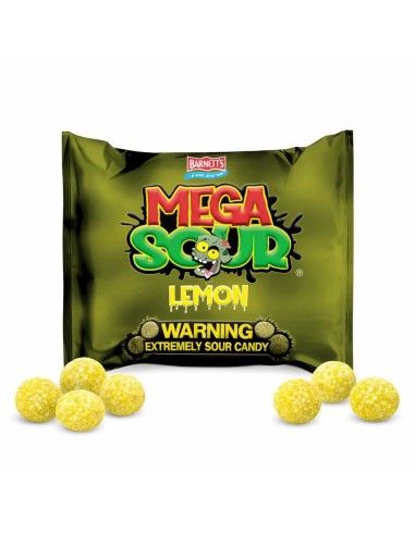 Barnetts UK Import Mega Sour Challenge LEMON  3.66 oz 12ct
