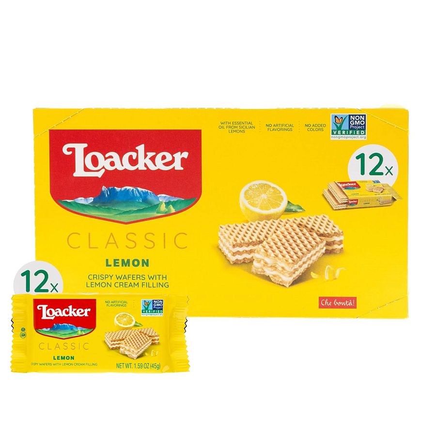 Loacker Classic Lemon Wafers 1.59oz 12ct Tray