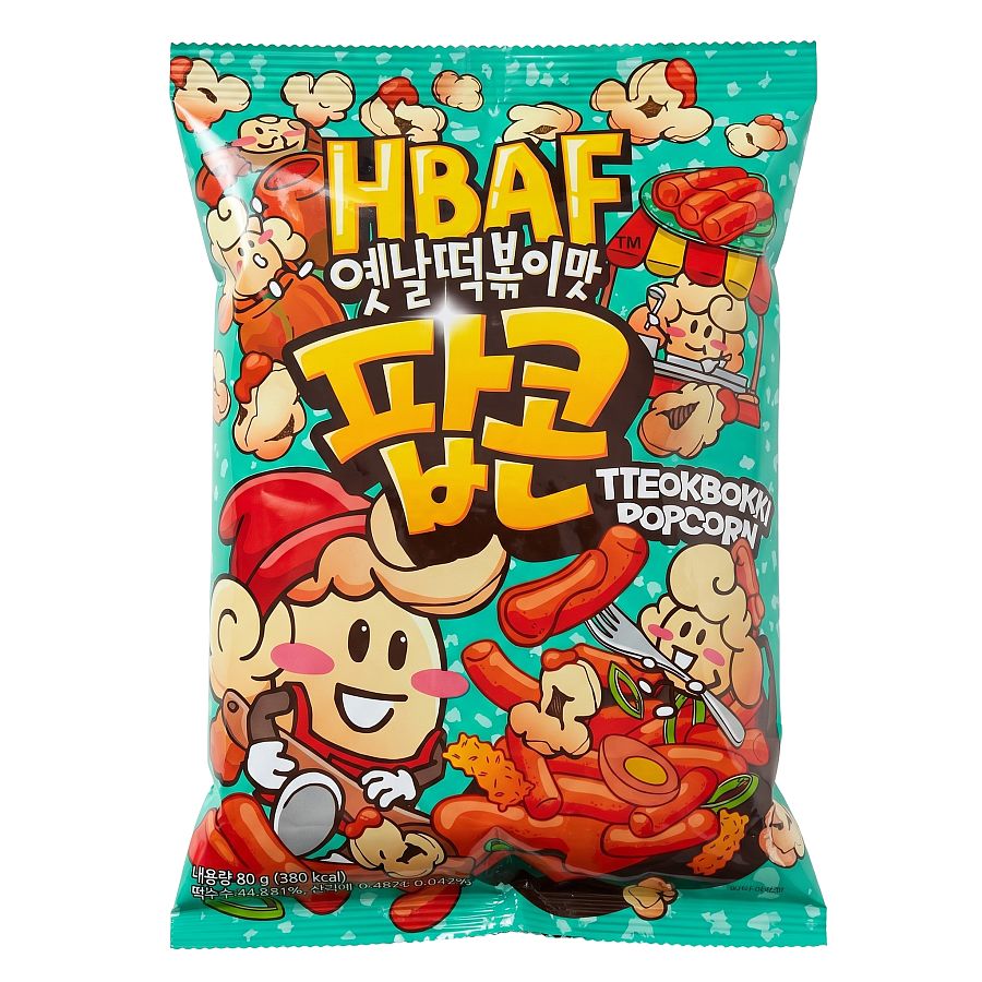HBAF Korea Import Tteokbokki Gochujang Popcorn 2.82 oz 12 ct