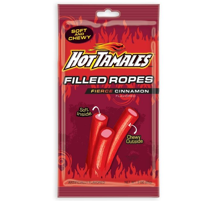 Hot Tamale Red Chewy Candy Licorice Ropes 3oz 12ct