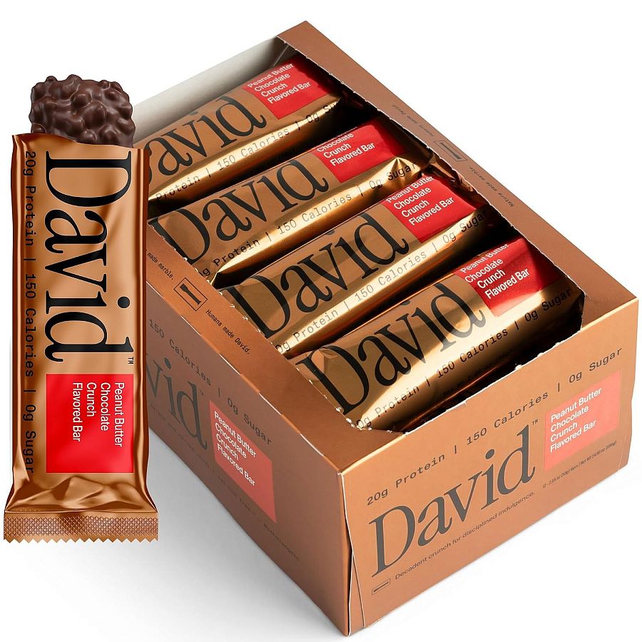 David Bronze Peanut Butter Chocolate  High Protein Bars 2.05oz 12ct