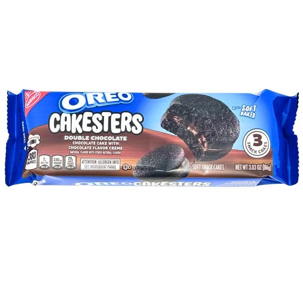 Oreo Cakesters Double Chocolate Soft Whoopie Pie 3.03 oz 8 ct Tray