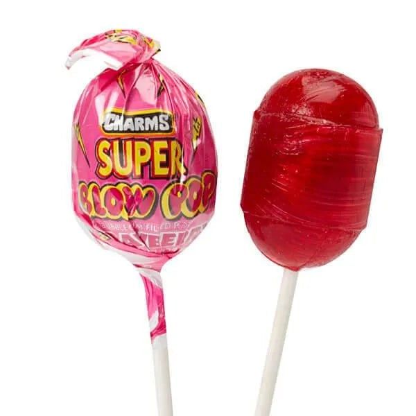 Super Blow Pop All Pink Strawberry Lollipops 36ct Bag