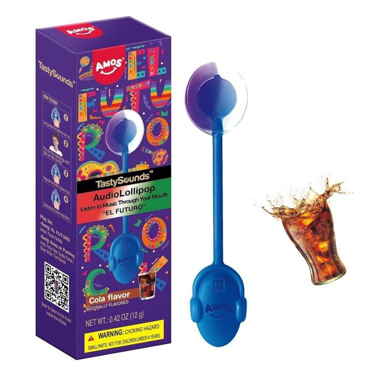 Amos Tasty Sound Music Lollipop El Futuro Cola  6 ct