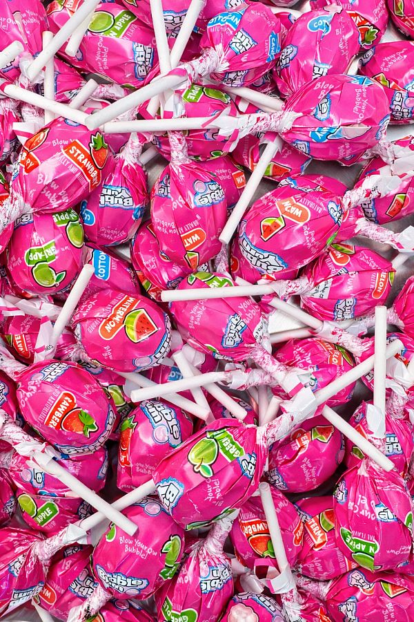 Bubble Yum Bubble Gum Filled Lollipops Bulk 3.6 lbs