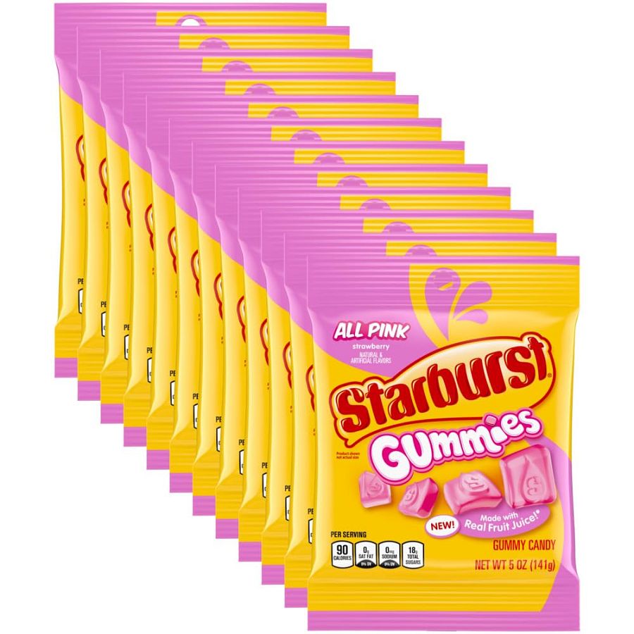 Starburst Gummies All Pink 5 oz 12 Ct Peg