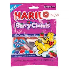 Haribo Berry Clouds Peg Bag 6 Count 4.1 Ounce Each