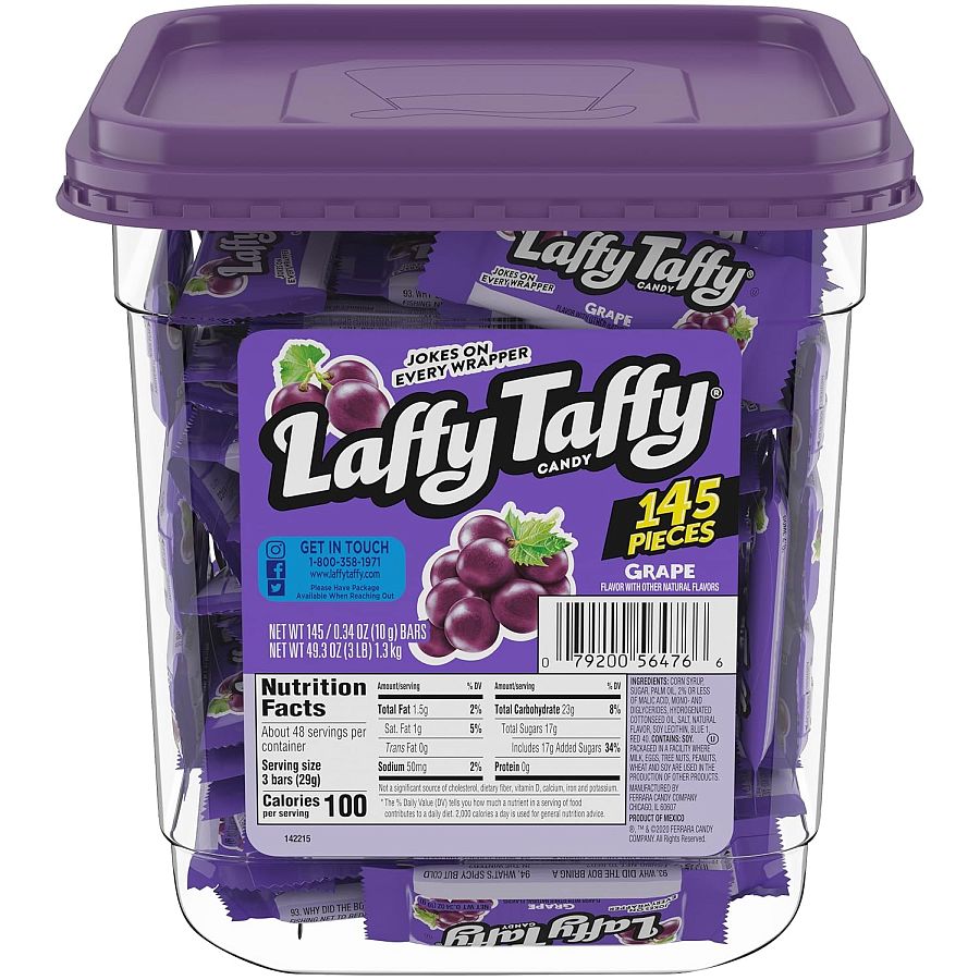 Laffy Taffy Grape 145 Count Tub