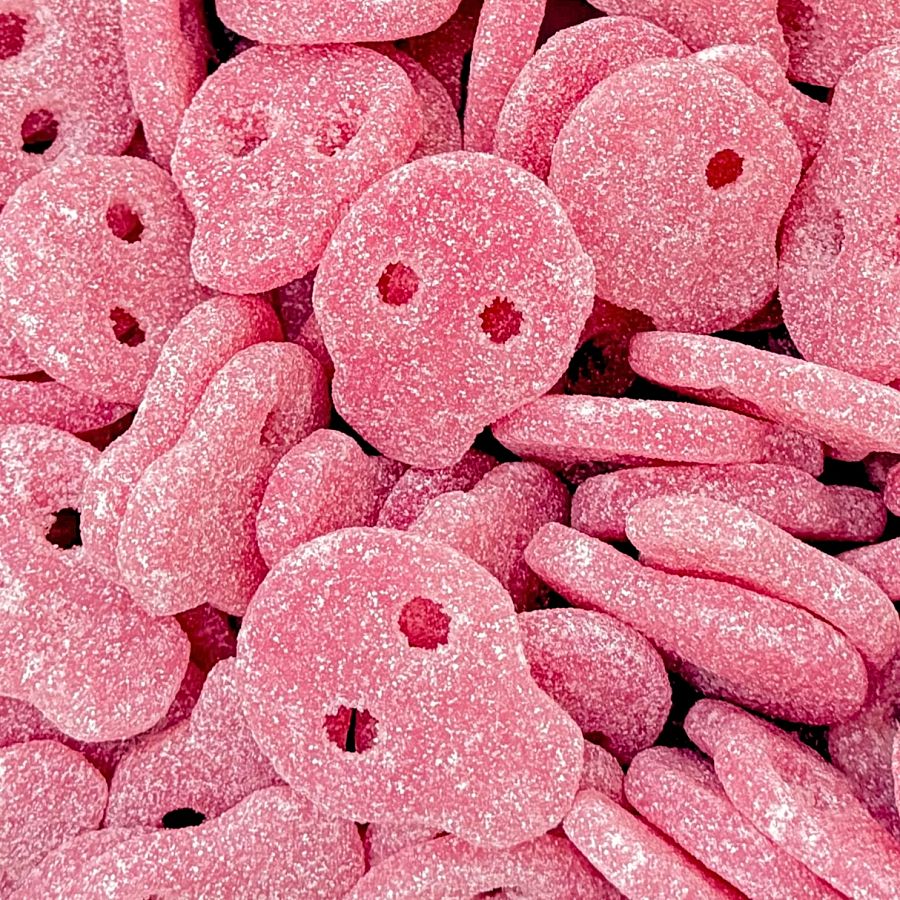 Matthijs Swedish Large Sour Pink Strawberry Skulls Gummy 4.4 lb