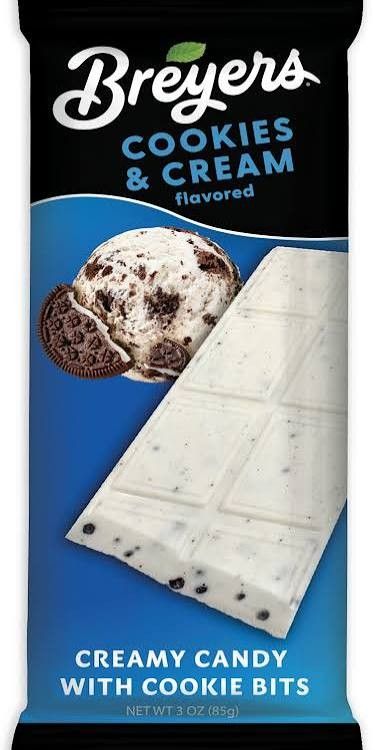 Breyer's Cookies and Cream Chocolately Candy Bar 3oz 18ct