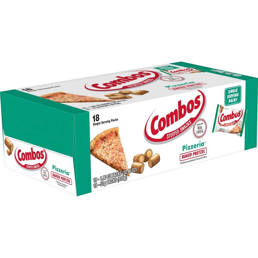 Combos Pizzeria Pizza Pretzel Snack 1.8 oz 18ct Tray