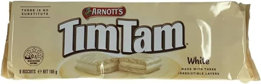 Tim Tam Australian White Chocolate Cookie Biscuits 5.75 oz 6ct