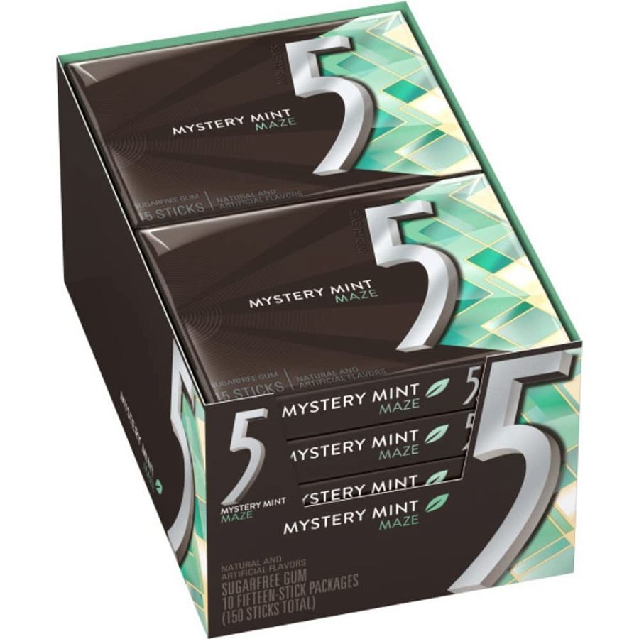 5 Gum Sweet Mint Maze Gum 15 Stick 10 Pack