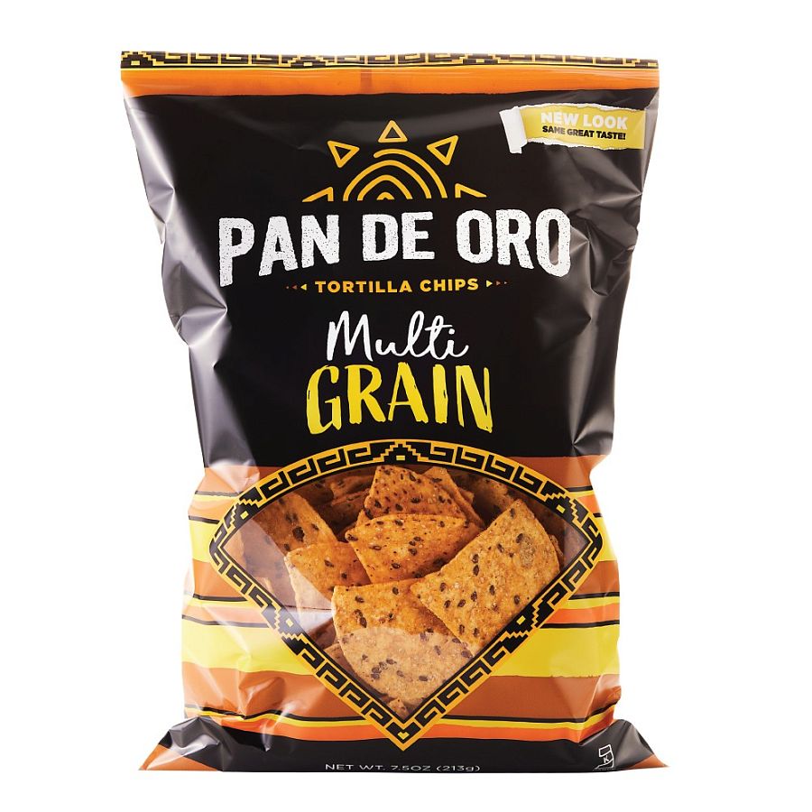 Pan De Oro Multigrain Tortilla Chips 7.5 oz 12ct
