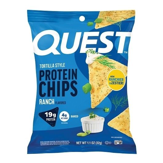 Quest Protein Chips Ranch Flavor 1.1 oz 8ct Tray