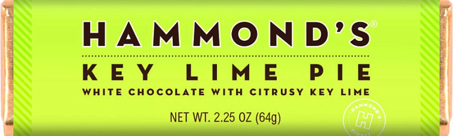 Hammond's Key Lime Pie White Chocolate Bar 2.25 oz 12 ct
