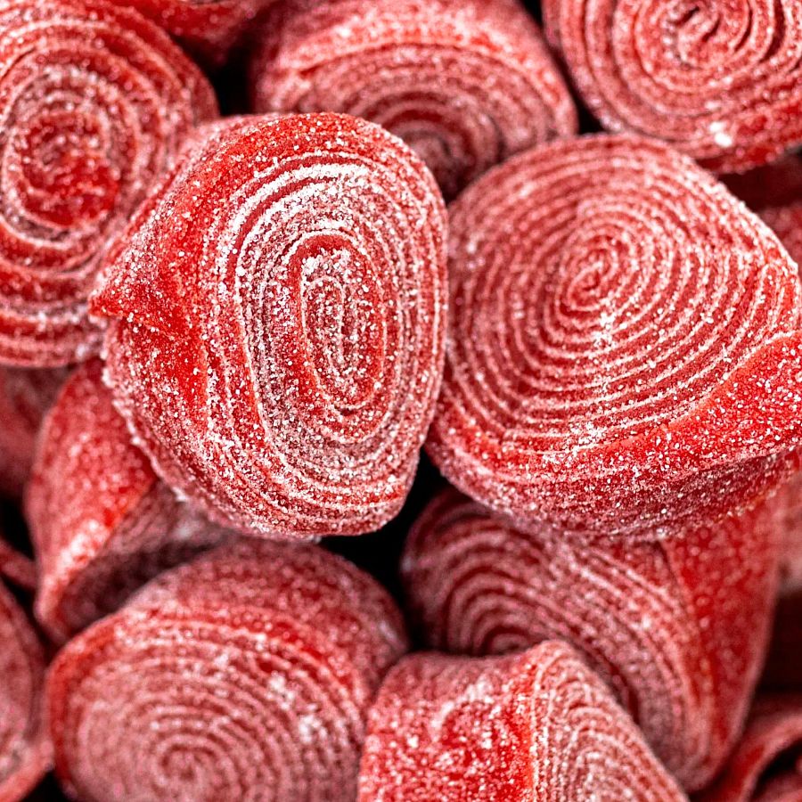 Vidal Import Swedish Sour Strawberry Rolls 6.6 lbs