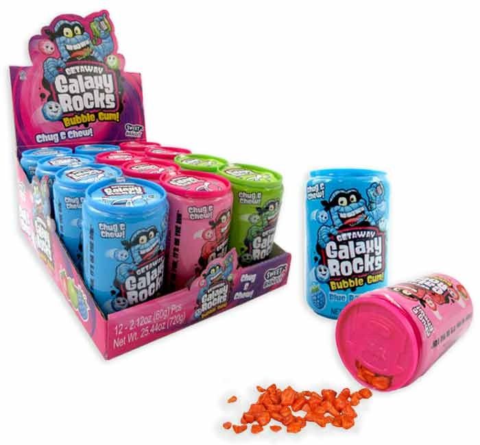 Kidsmania Getaway Galaxy Rocks Gum Candy 2.12 oz 12 ct